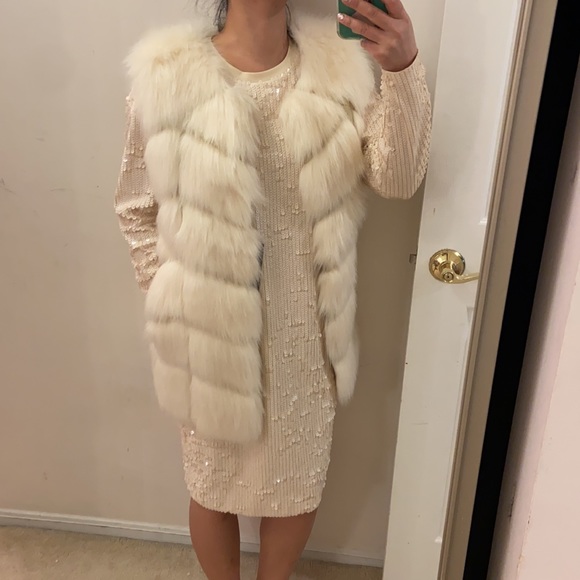 COS ivory sequin dress. Xs - Picture 4 of 15